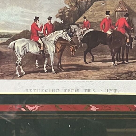 William J Shayer 20th Century French Framed Watercolor Hunt Scene Print Set of 3 - Picture 4 of 13